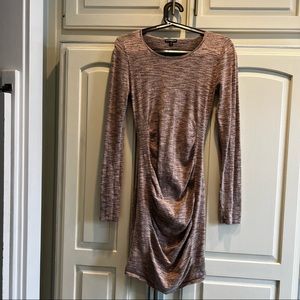 Pink long sleeve body on EXPRESS dress